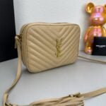 YSL MONOGRAM SAINT LAURENT LOU quilted leather camera bag khaki with gold hardware 520534 size: 23*16*6CM - 图片 3