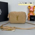 YSL MONOGRAM SAINT LAURENT LOU quilted leather camera bag khaki with gold hardware 520534 size: 23*16*6CM