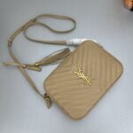 YSL MONOGRAM SAINT LAURENT LOU quilted leather camera bag khaki with gold hardware 520534 size: 23*16*6CM - 图片 7