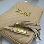 YSL MONOGRAM SAINT LAURENT LOU quilted leather camera bag khaki with gold hardware 520534 size: 23*16*6CM - 图片 8