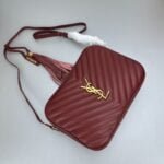 YSL MONOGRAM SAINT LAURENT LOU quilted leather camera bag red with gold hardware 520534 size: 23*16*6CM - 图片 4