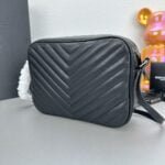 YSL MONOGRAM SAINT LAURENT LOU quilted leather camera bag black with sliver hardware 520534 size: 23*16*6CM - 图片 2