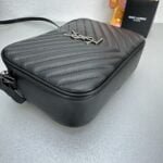 YSL MONOGRAM SAINT LAURENT LOU quilted leather camera bag black with sliver hardware 520534 size: 23*16*6CM - 图片 4