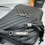 YSL MONOGRAM SAINT LAURENT LOU quilted leather camera bag black with sliver hardware 520534 size: 23*16*6CM - 图片 7