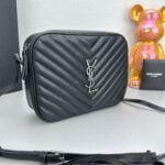 YSL MONOGRAM SAINT LAURENT LOU quilted leather camera bag black with sliver hardware 520534 size: 23*16*6CM - 图片 8