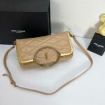 YSL23 New arrival Handbag Crossbody bag apricot 71314 size: 25*20cm