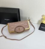 YSL23 New arrival Handbag Crossbody bag Leather pink 71314 size: 25*20cm