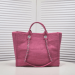 Chanel new beach bag denim bag pink with little wallet size: 48*38*30*14cm - 图片 6