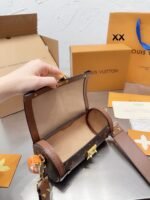 Louis Vuitton / LV prefall papillon trunk monogram round flip latch design crossbody bag - 图片 9