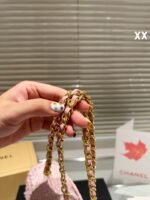 Chanel 22k woolen chain bag pink size: 20*11cm - 图片 3