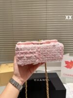 Chanel 22k woolen chain bag pink size: 20*11cm - 图片 5