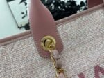 Chanel canvas tote bag Pink light gold size: 38cm - 图片 3