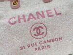 Chanel canvas tote bag Pink light gold size: 38cm - 图片 4