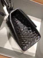 Balenciaga hourglass crocodile with black buckle size S: 19*8*21cm  L: 23x10x24cm - 图片 3