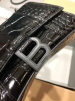 Balenciaga hourglass crocodile with black buckle size S: 19*8*21cm  L: 23x10x24cm - 图片 5
