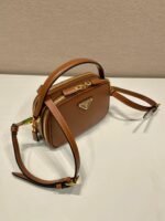 Prada calfskin Mini handbag brown 1bh203 size:18.5*13*6.5cm - 图片 3