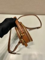 Prada calfskin Mini handbag brown 1bh203 size:18.5*13*6.5cm - 图片 6
