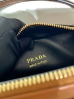 Prada calfskin Mini handbag brown 1bh203 size:18.5*13*6.5cm - 图片 9