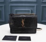 YSL/ saint laurent Crocodile print shoulder bag original quality size：22*16*8cm
