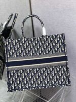 Dior oblique Letter stripe tote oversize shopping bag size:42*18*35cm - 图片 4