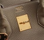 Hermès Lychee pattern Elephant grey handbag size: 25cm/30cm/35cm - 图片 5