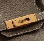 Hermès Lychee pattern Elephant grey handbag size: 25cm/30cm/35cm - 图片 6