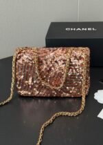 CHANEL 25p CF Super Flash Gold sequined beads 14cm*21cm*8cm - 图片 5