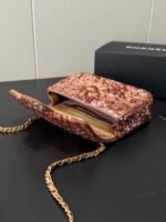 CHANEL 25p CF Super Flash Gold sequined beads 14cm*21cm*8cm - 图片 6